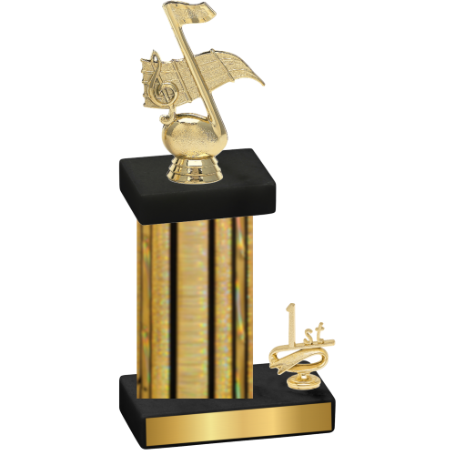 Accented Single Gold Glacier First Place Music Trophy