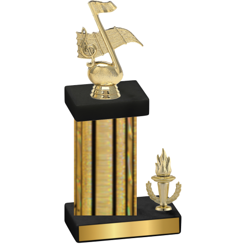 Accented Single Gold Glacier Victory Music Trophy