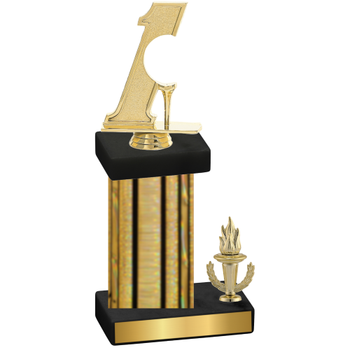 Accented Single Gold Glacier Victory Golf Trophy