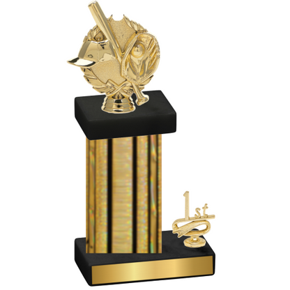 Accented Single Gold Glacier First Place Baseball Trophy