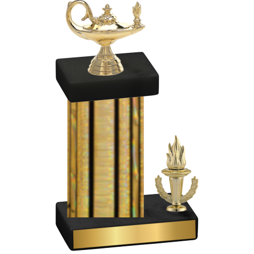 Accented Single Gold Glacier Victory Academics Trophy