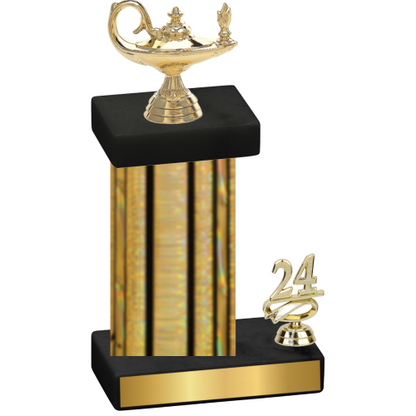 Accented Single Gold Glacier Year Academics Trophy