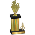 Accented Single Gold Carbon Fiber Victory Rugby Trophy