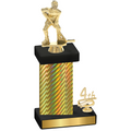 Accented Single Gold Carbon Fiber Fourth Place Hockey Trophy
