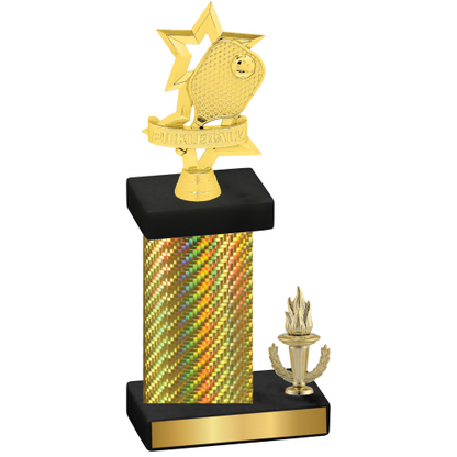 Accented Single Gold Carbon Fiber Victory Pickleball Trophy