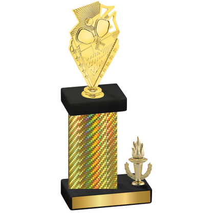 Accented Single Gold Carbon Fiber Victory Pickleball Trophy