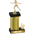 Accented Single Gold Carbon Fiber Fourth Place Skater Trophy