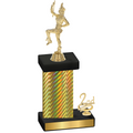 Accented Single Gold Carbon Fiber Second Place Majorette Trophy