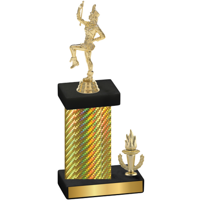 Accented Single Gold Carbon Fiber Victory Majorette Trophy