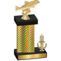 Accented Single Gold Carbon Fiber Victory Fishing Trophy