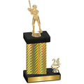 Accented Single Gold Carbon Fiber Year Baseball Trophy