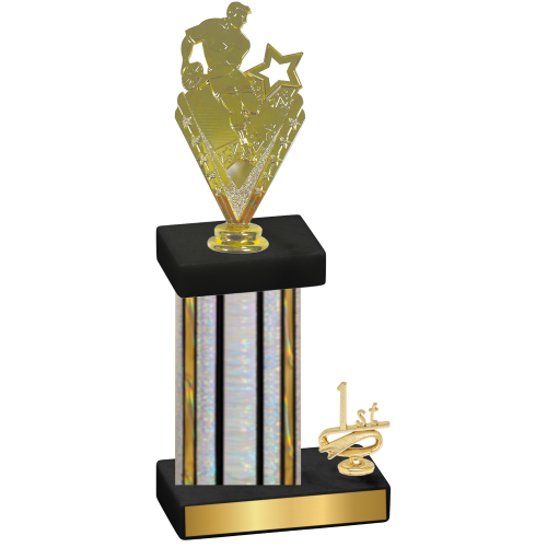 Accented Single Silver Glacier First Place Rugby Trophy