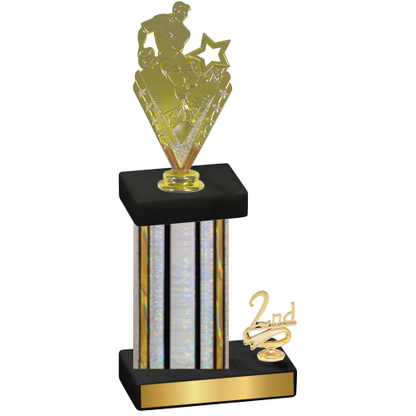 Accented Single Silver Glacier Second Place Rugby Trophy