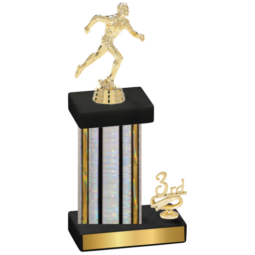 Accented Single Silver Glacier Third Place Running Trophy