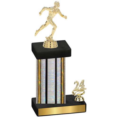 Accented Single Silver Glacier Year Running Trophy