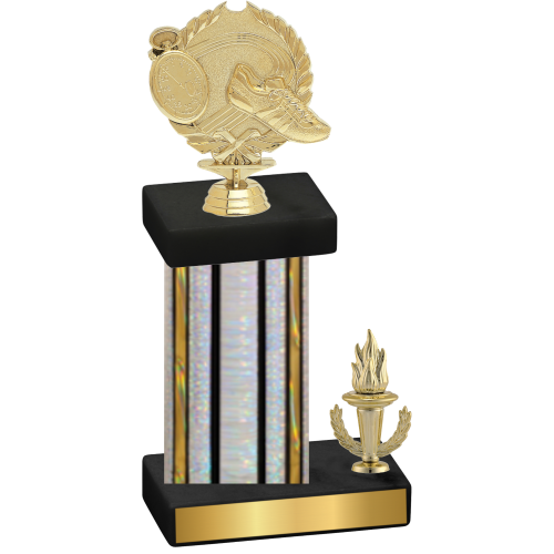 Accented Single Silver Glacier Victory Running Trophy