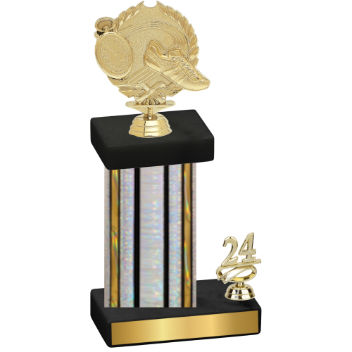 Accented Single Silver Glacier Year Running Trophy