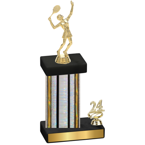 Accented Single Silver Glacier Year Tennis Trophy