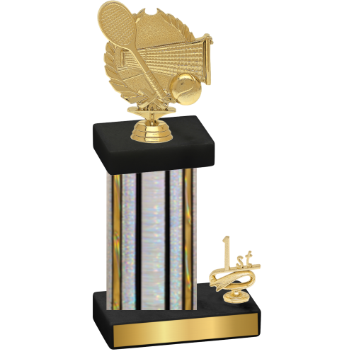 Accented Single Silver Glacier First Place Tennis Trophy