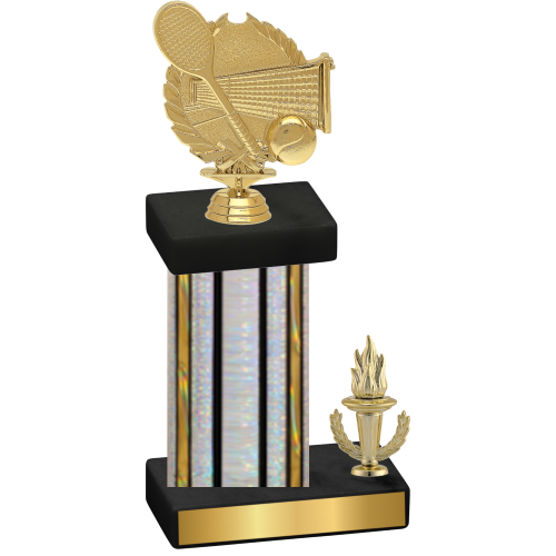 Accented Single Silver Glacier Victory Tennis Trophy