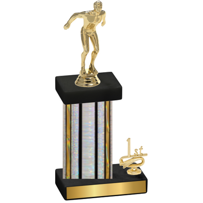 Accented Single Silver Glacier First Place Swimming Trophy