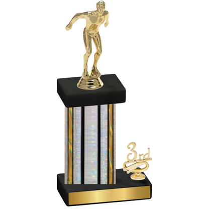 Accented Single Silver Glacier Third Place Swimming Trophy