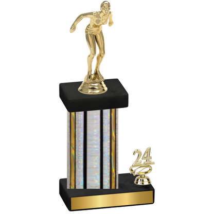 Accented Single Silver Glacier Year Tennis Trophy