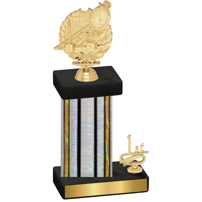 Accented Single Silver Glacier First Place Swimming Trophy