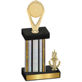 Accented Single Silver Glacier Victory Insert Trophy