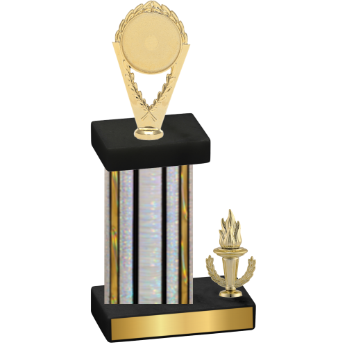 Accented Single Silver Glacier Victory Insert Trophy