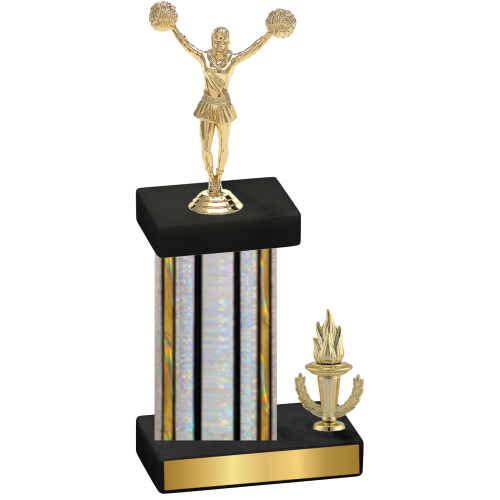 Accented Single Silver Glacier Victory Cheerleading Trophy