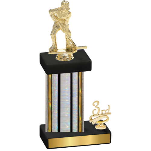 Accented Single Silver Glacier Third Place Hockey Trophy