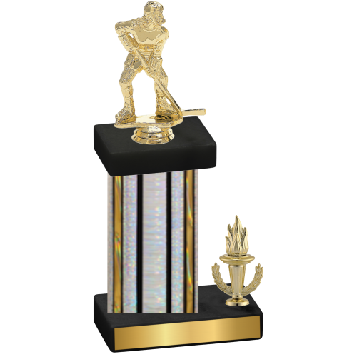 Accented Single Silver Glacier Victory Hockey Trophy