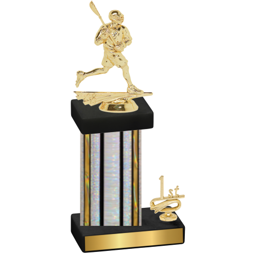 Accented Single Silver Glacier First Place Lacrosse Trophy