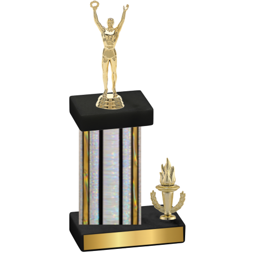 Accented Single Silver Glacier Victory Victory Trophy