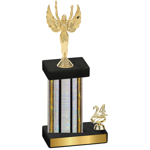 Accented Single Silver Glacier Year Victory Trophy