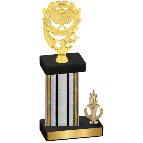 Accented Single Silver Glacier Victory Pickleball Trophy