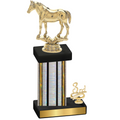 Accented Single Silver Glacier Third Place Horses Trophy