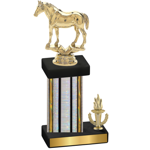 Accented Single Silver Glacier Victory Horses Trophy