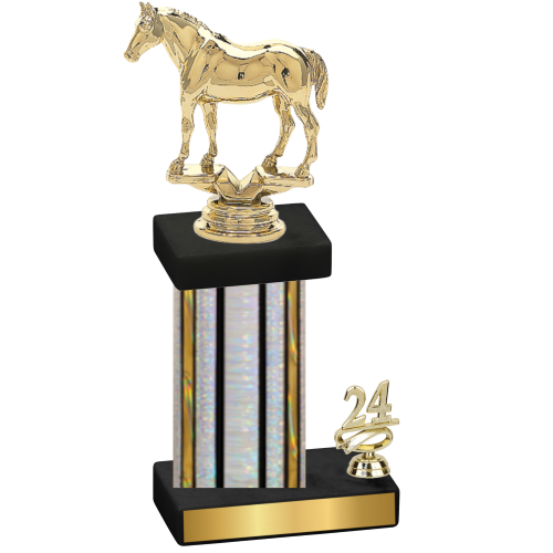 Accented Single Silver Glacier Year Horses Trophy