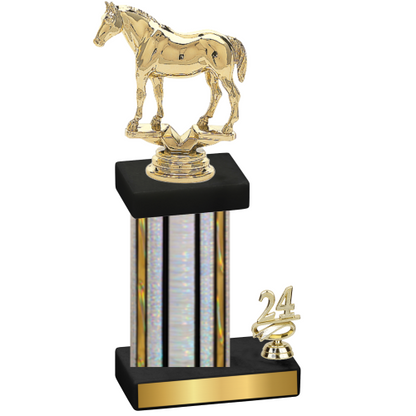 Accented Single Silver Glacier Year Horses Trophy