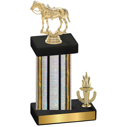 Accented Single Silver Glacier Victory Horses Trophy