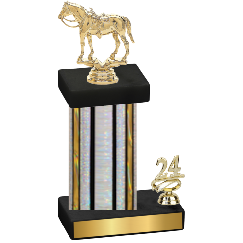 Accented Single Silver Glacier Year Horses Trophy