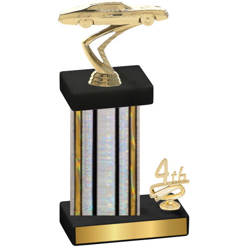 Accented Single Silver Glacier Fourth Place Cars Trophy