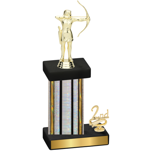 Accented Single Silver Glacier Second Place Archery Trophy