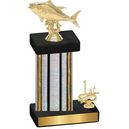 Accented Single Silver Glacier First Place Fishing Trophy