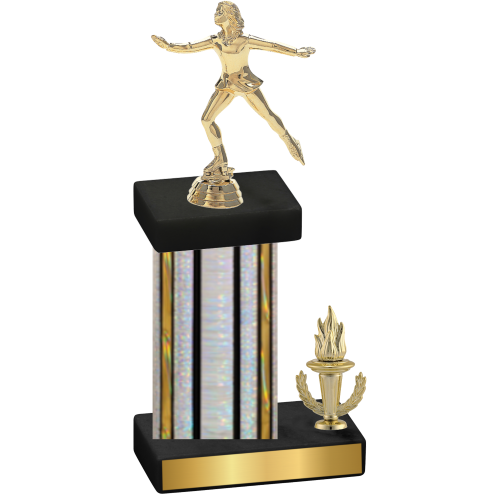 Accented Single Silver Glacier Victory Skater Trophy