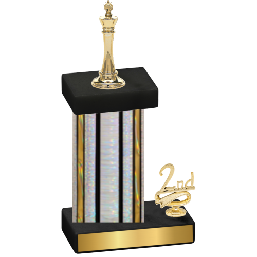 Accented Single Silver Glacier Second Place Chess Trophy