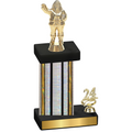 Accented Single Silver Glacier Year Holiday Trophy