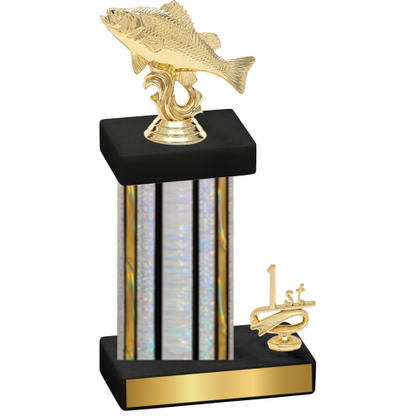 Accented Single Silver Glacier First Place Fishing Trophy